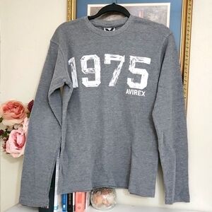 Avirex 1975 Crewneck Sweater Cotton Blend blokecore Bikercore Medium y2k